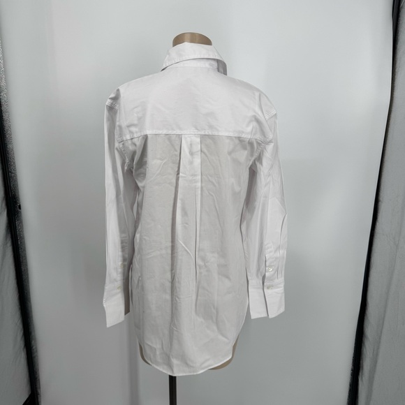 NWT Madewell Tuxedo Button-Up Shirt in Poplin in Eyelit White - Picture 8 of 13